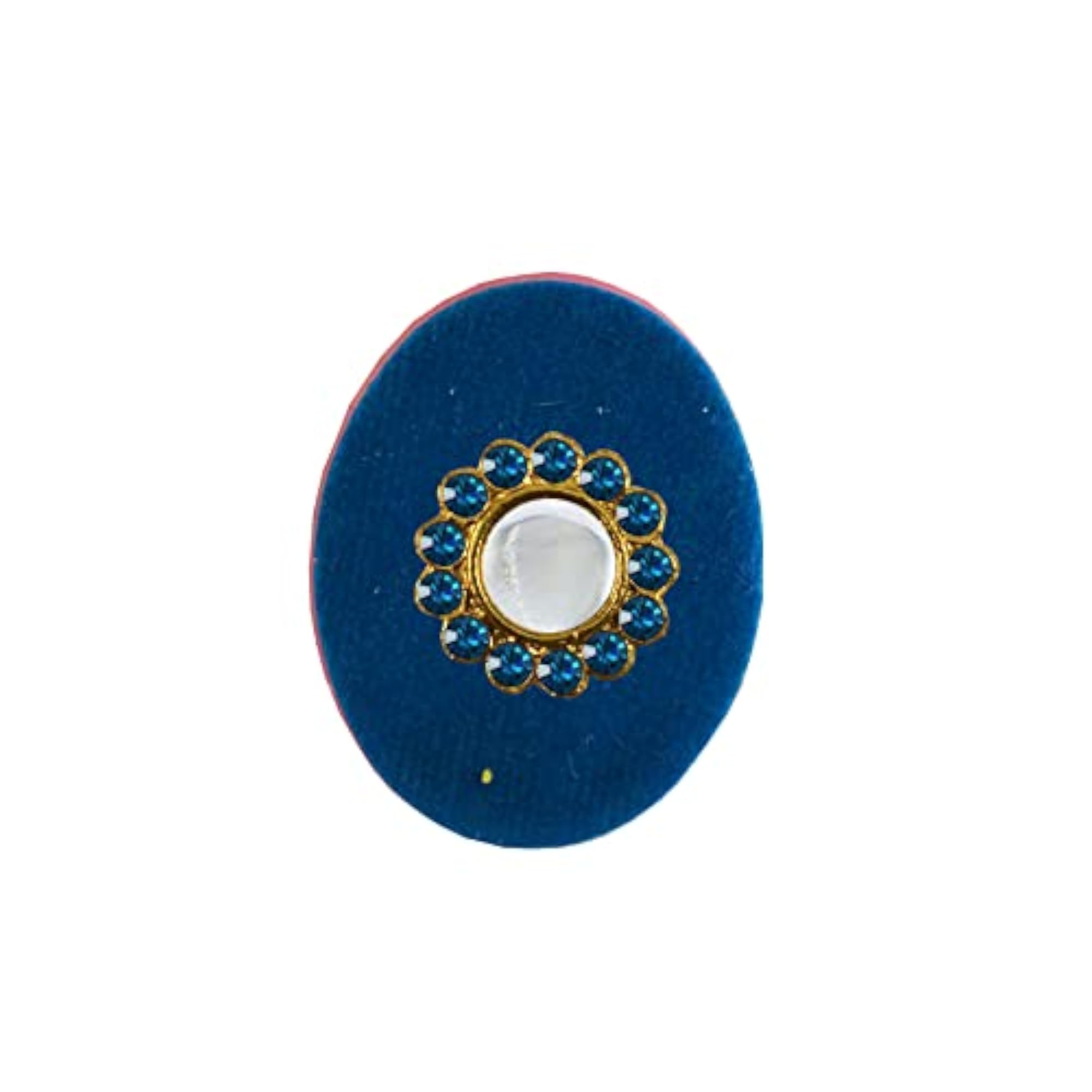 Kundun Stone Stud Sari Pin Brooch, Festive Charm